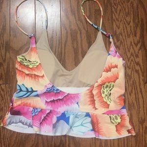 Kortni Jeane Floral Ruffle Swimsuit Top